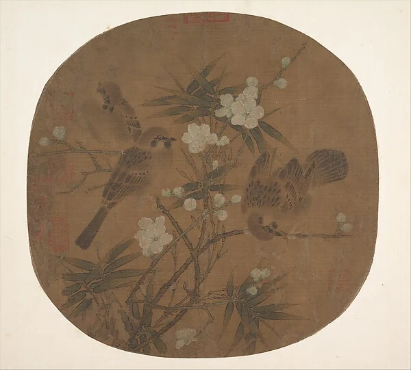 Sparrows, plum blossoms, and bamboo — The Metropolitan Museum of Art