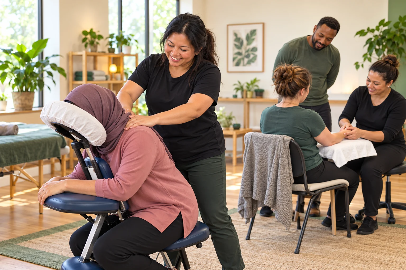 Illustrative community wellbeing workshop with adult volunteers and visitors